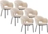 Vente-unique - ACACILIO Stuhl Stoff Beige - B 56 cm x H 82 cm x L 55 cm Bild 2
