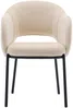 Vente-unique - ACACILIO Stuhl Stoff Beige - B 56 cm x H 82 cm x L 55 cm Bild 3