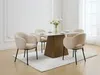 Vente-unique - ACACILIO Stuhl Stoff Beige - B 56 cm x H 82 cm x L 55 cm Bild 1