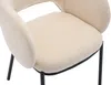 Vente-unique - ACACILIO Stuhl Stoff Beige - B 56 cm x H 82 cm x L 55 cm Bild 5