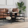 vidaXL Couchtisch Schwarz 100x100x48,5 cm Holzwerkstoff 842311 Bild 3