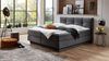 Boxspringbett PORTAGE 180x200 grau inkl. Bettkasten Topper Bild 2