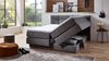 Boxspringbett PORTAGE 180x200 grau inkl. Bettkasten Topper Bild 3