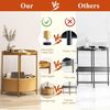 Runder Beistelltisch mit Stoffkorb Moderner Stil in Gold Bild 5