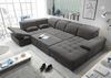 Wohnlandschaft >WAYNE< Schlaffunktion, Stauraum, Bezug stone - 380x81x240 (BxHxT) Bild 4