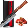 KingLux Santokumesser Damastmesser Sushimesser aus 67 Schicht VG10 Damaszener Stahl Bild 3