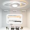ZMH LED Deckenleuchte Flach Wohnzimmer - Wohnzimmerlampe 48W Dimmbar Deckenlampe Metall Schlafzimmerlampe Weiß mit Fernbedienung 3000K-6500K Modern für Schlafzimmer Kinderzimmer Büro Balkon Bild 2