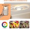 ZMH LED Deckenleuchte Flach Wohnzimmer - Wohnzimmerlampe 48W Dimmbar Deckenlampe Metall Schlafzimmerlampe Weiß mit Fernbedienung 3000K-6500K Modern für Schlafzimmer Kinderzimmer Büro Balkon Bild 5