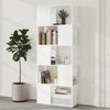 vidaXL Bücherregal Raumteiler Weiß 60x24x155 Holzwerkstoff 809089 Bild 3