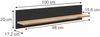 Wandregal Amber Eiche Wotan 100 x 20 cm wandhalterung Vicco Bild 3
