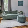 icon Sitzsack Sofa aus Chenille „Cecilia" mit Sitzpouf „Milano", Made in Germany, für Erwachsene, XXL Sitzsack Bild 2