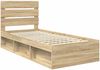 vidaXL Bettrahmen Sonoma 100 x 200 cm Massives Kiefernholz 3411778 Bild 4