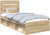 vidaXL Bettrahmen Sonoma 100 x 200 cm Massives Kiefernholz 3411778 Bild 2