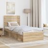 vidaXL Bettrahmen Sonoma 100 x 200 cm Massives Kiefernholz 3411778 Bild 3