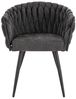 HOME DELUXE Esszimmerstuhl gewebt AYLA - 1er Set Dunkelgrau Bild 3