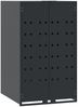 vidaXL Mülltonnenbox für 5 Tonnen Anthrazit 345x79x117 cm Stahl 3279985 Bild 4