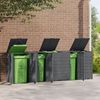 vidaXL Mülltonnenbox für 5 Tonnen Anthrazit 345x79x117 cm Stahl 3279985 Bild 3