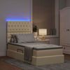 vidaXL LED-Speicherbett mit Matratze Creme 90 x 190 cm Stoff 3372451 Bild 5