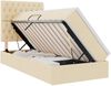 vidaXL LED-Speicherbett mit Matratze Creme 90 x 190 cm Stoff 3372451 Bild 2