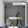 Umkleideschrank Spind BARTUS - 4 Abteile, Etikettenhalter Lüftungsschlitze | Umkleidespind Schließfachschrank Garderobenspind, 150x55,9x45cm Grau Bild 4