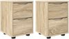 vidaXL Nachttische 2 pcs Sonoma-Eiche 30,5 x 30 x 43 cm Holzwerkstoff 888802 Bild 2