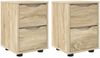 vidaXL Nachttische 2 pcs Sonoma-Eiche 30,5 x 30 x 43 cm Holzwerkstoff 888802 Bild 2