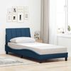 vidaXL Bettgestell ohne Matratze "Hanko" Blau 90x200 cm Stoff 3310439 Bild 4