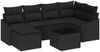 vidaXL Sofa Set mit Kissen 7 pcs Schwarz Poly Rattan 3346803 Bild 2