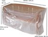 Abdeckhaube Bank 2-sitzer 134cm, PE transparent Bild 3