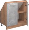 Küchenschrank für Dachschrägen R-Line Beton 80 cm mit 2 Türen Vicco Bild 4