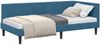 vidaXL Eckbettgestell mit Kopfteil Blau 90 cm x 200 cm Samt 42016347 Bild 2