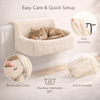 belviona Katzen-Heizkörperliege, kuschelig, stabil & warm, gemütlicher Schlafplatz für Katzen bis 8 kg, creme Bild 4