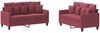 vidaXL 2-tlg. Sofagarnitur mit Kissen Weinrot Stoff 3201654 Bild 2
