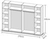 Kleiderschrank >Ketty< in San Remo Eiche - 270x225x61cm (BxHxT) Bild 4