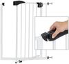 ECD Germany Türschutzgitter Treppenschutzgitter ohne Bohren mit Selbstschließend und Metall-Gitter, Absperrgitter Weiß beidseitig schwenkbar 75-85 cm Türgitter Bild 3