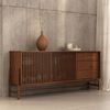IDIMEX Sideboard ADAMO, Kommode 175 cm aus Massivholz mit Lamellenschiebetüren Kastanie Finish Bild 2