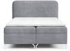 Boxspringbett Schlafzimmerbett EMILIO PREMIUM 180x220cm Stoff Poso Grau Bild 3
