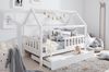 Ticaa Hausbett Kay mit Rausfallschutz und Schubkasten aus Kiefer, Kinderbett 80x160, inkl. Dach, mit Rollrost Bild 2