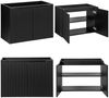 Waschtisch-Unterschrank 100cm, in schwarz mit Eiche, NEWPORT-56-BLACK Bild 3