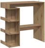Bartisch, Stehtisch, Bistrotisch mit Regal Artisan-Eiche 100x48x101,5 cm Bild 2