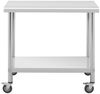 Royal Catering Arbeitstisch 70 x 100 cm Rollbarer Edelstahltisch Gastrotisch Edelstahl 155 kg Bild 3