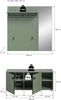 Garderobenkombination (B/H/T: 106x192x37 cm) in Smoke Green Nachbildung Bild 4