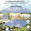 Grillpavillon mit Bar & 2 Stühlen Gartenpavillon mit Doppeldach 3 Teiliges Bar Set Grau Bild 5