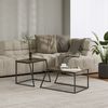 Couchtisch-Set Myra Eiche rustikal/Schwarz 60 x 50 cm 2 Teile Vicco Bild 3
