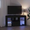 vidaXL Eck-LED-TV-Schrank Schwarz 100 x 40 x 50 cm Holzwerkstoff 889796 Bild 5