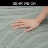 OTTO home Badematte Regona Scandi, Badvorleger, Badezimmer Teppich, Duschvorleger, Höhe 10 mm, rutschhemmend beschichtet, strapazierfähig, Polyester, rechteckig, Badteppich, Uni Farben, Hoch-Tief-Effekt, modernes Muster, Zen Bild 3