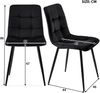 Merax Essgruppe, (5-tlg), Esstisch mit 4 Stühlen Set Esszimmer Sitzgruppe, Metallbeine, Schwarz Bild 3