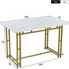 Merax Essgruppe, (5-tlg), Esstisch mit 4 Stühlen Set Esszimmer Sitzgruppe, Metallbeine, Schwarz Bild 2
