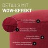 Lumaland 'Comfort Line' Sitzsack-Hocker, Indoor, Polyester rot, 45 x 45 x 25 cm, 50 l Bild 5