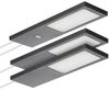 SO-TECH® LED Unterbauleuchte LED Möbelleuchte GIULIA II, stufenlos dimmbar, LED fest integriert, Warmweiß, 2700K, 3er SET mit / ohne Sensor inkl. 33W Trafo schwarz Bild 4